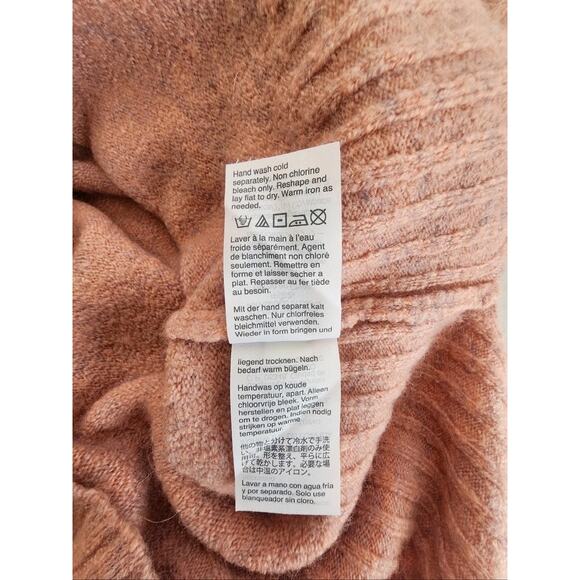 Madewell Sweater Womens Extra Small Pink Mock Neck Alpaca Wool Blend Pullover - Picture 7 of 12